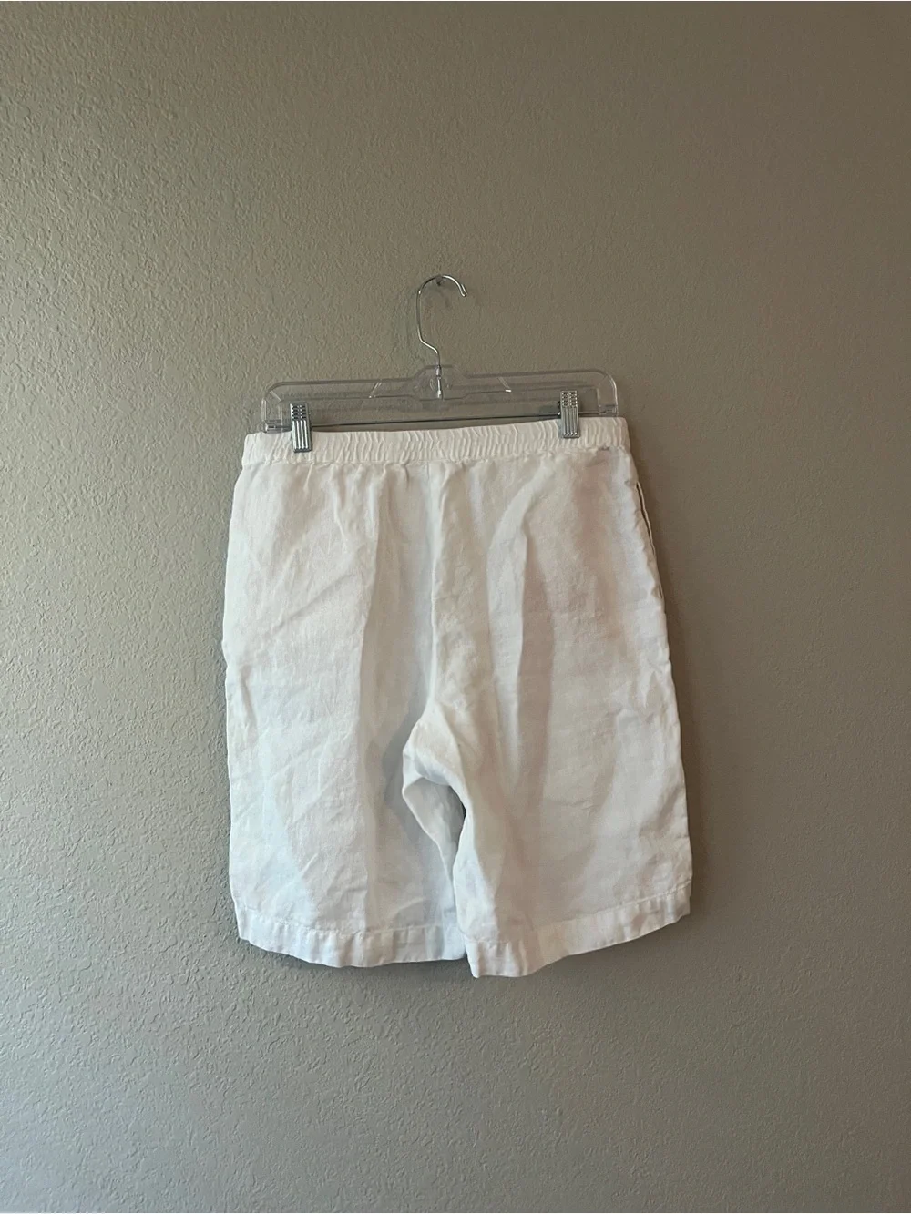 J Jill Love Linen White Linen Shorts - Classic Summer Staple Small